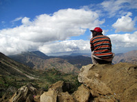 Haiti Man looking at landscape