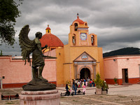 Eerie Church along road Amealco Mexico
